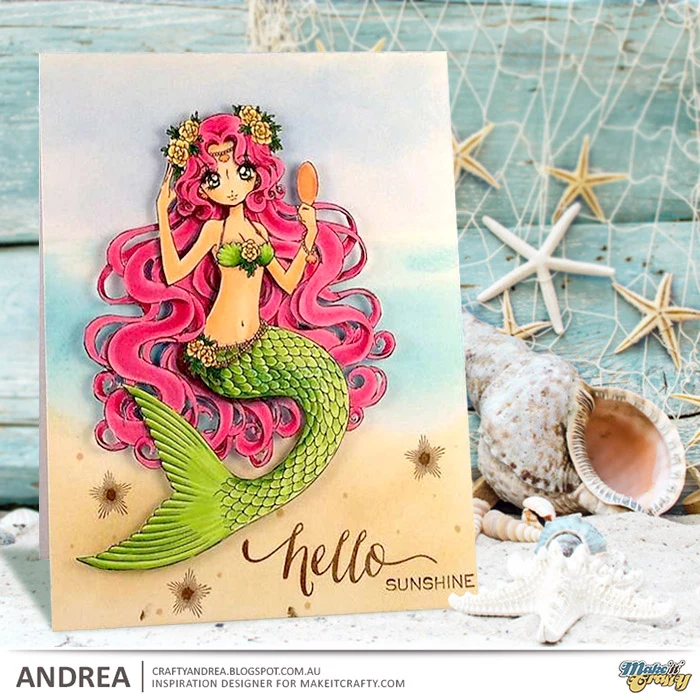 Mermaid card by Andrea.