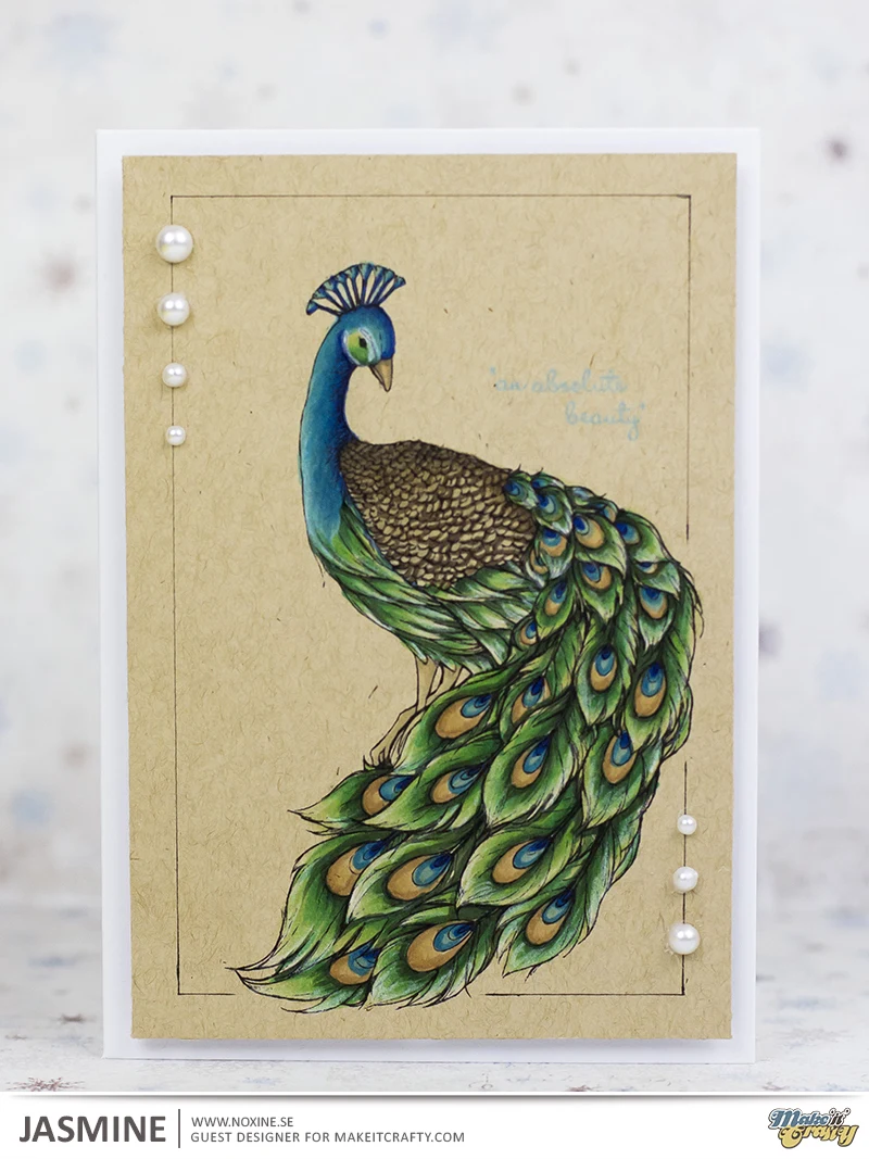Peacock card by Jasmine.