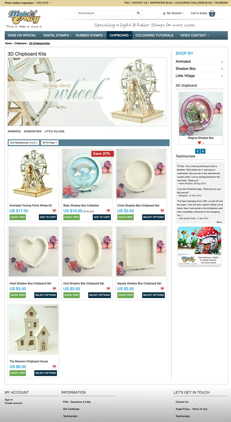 A category page