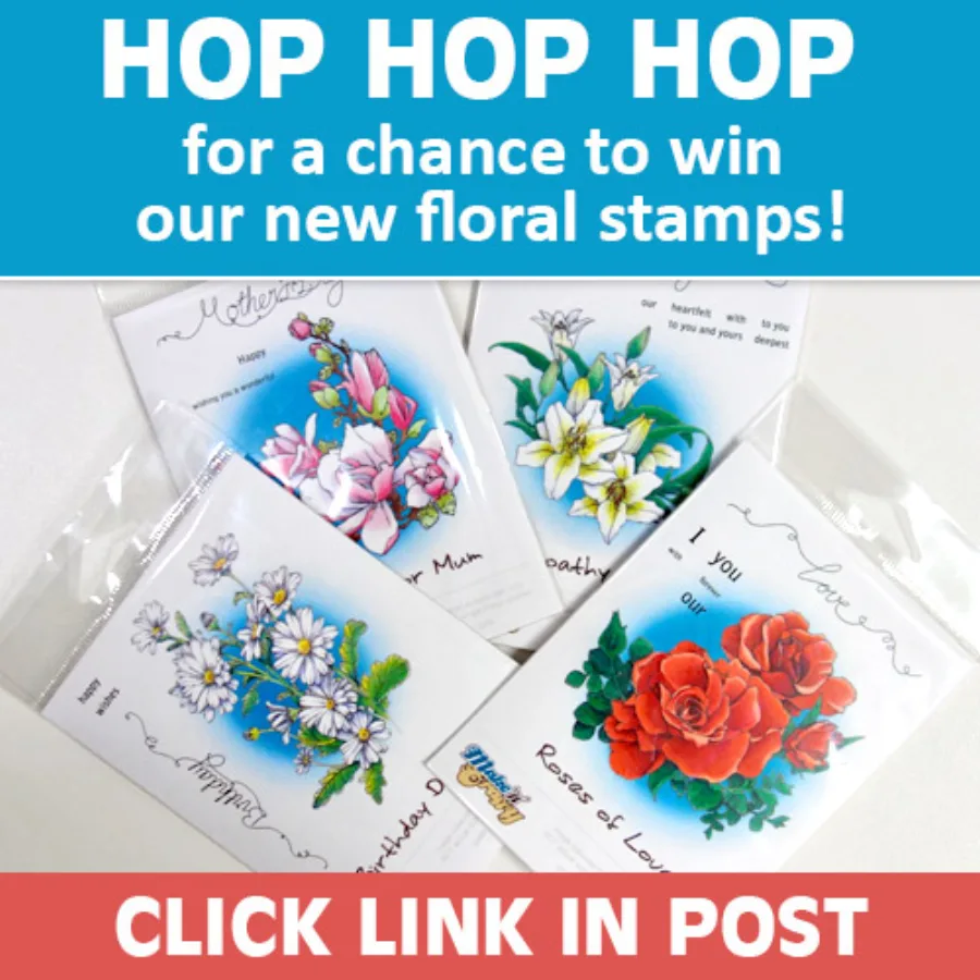 A floral blog hop, run jointly with another design business.