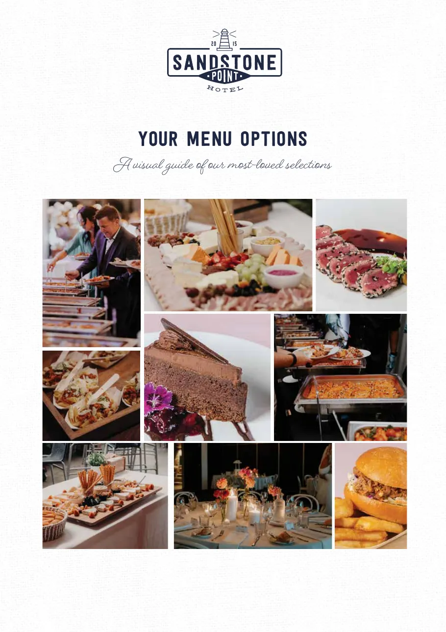 Sandstone Point menu options guide cover